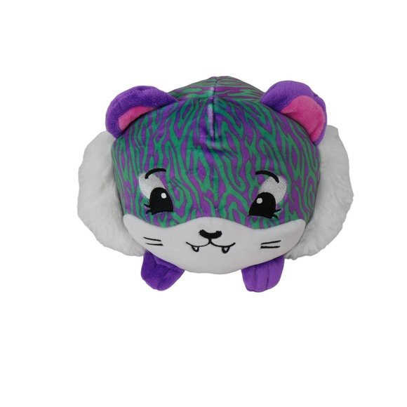 Pikmi Pops Tiger Surprise Stuffed Animal Purple Jungle Teal Soft Plush 7" - Picture 2 of 7
